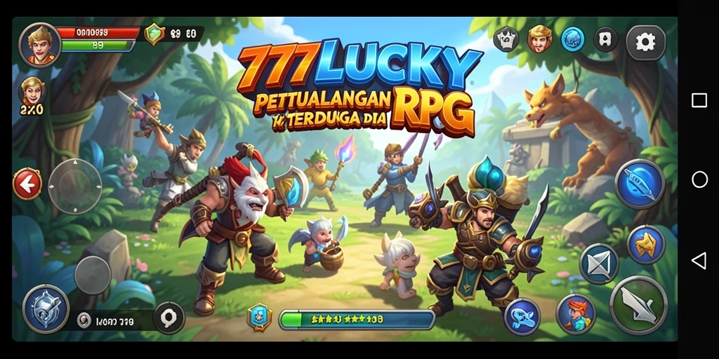 Tampilan gameplay RPG yang mendebarkan dan penuh aksi di 777LUCKY.
