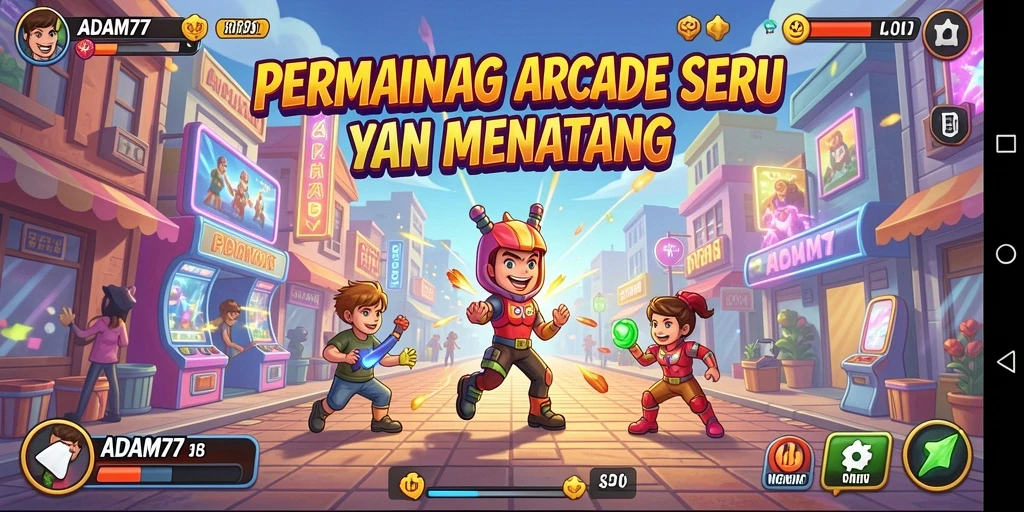 Tampilan gameplay seru dan menantang dari ADAM77 dalam aksi.