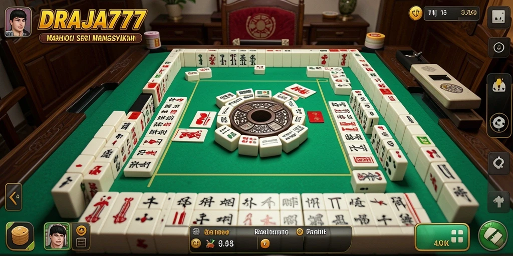 Screenshot gameplay Mahjong DRAJA777 yang menampilkan momen mendebarkan.