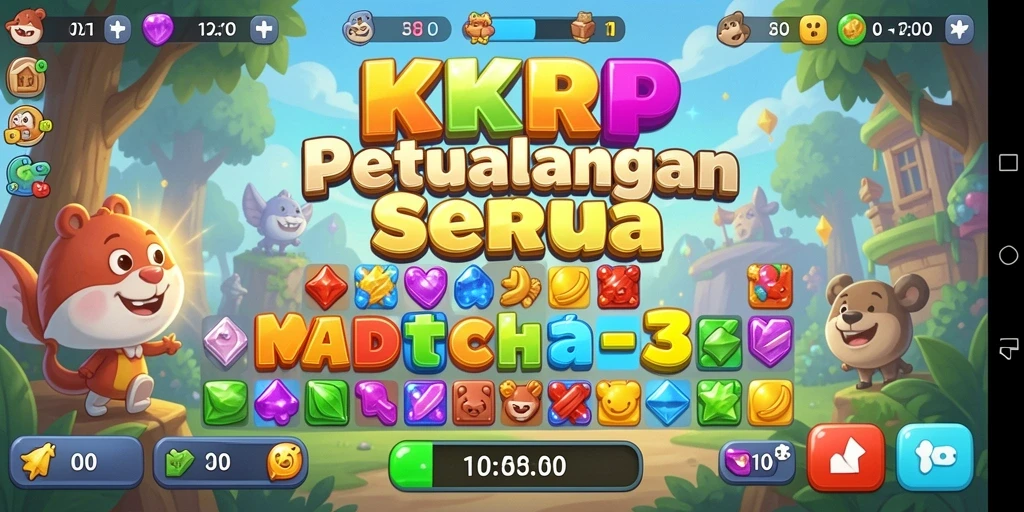 Screenshot gameplay KKRP menunjukkan keseruan mencocokkan elemen Match-3.